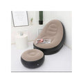 Inflatable lounge chair and ottoman set