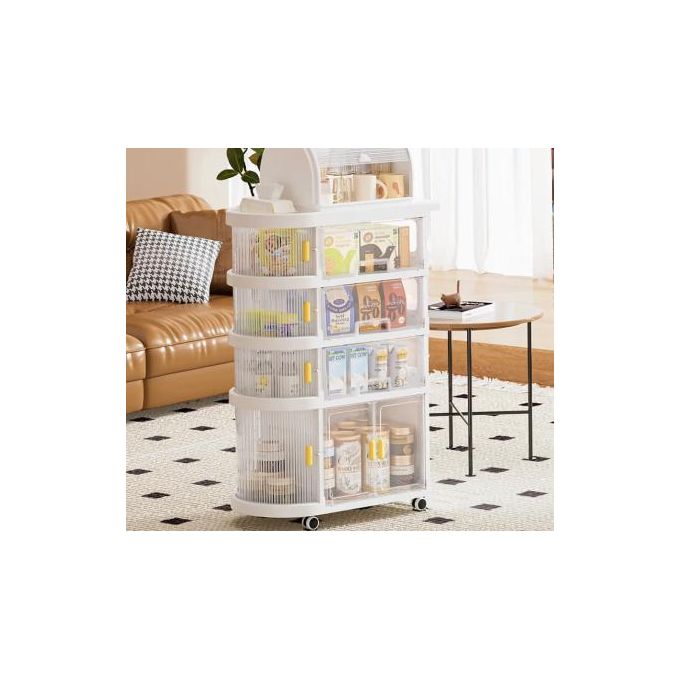 Baby Storage Rack Folding Trolley Landing Auxiliary Storage Racks And Shelving Simple Trolley Snack Toys Sundries Organize Cart