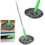 Twist-and-Squeeze Microfiber Round Mop