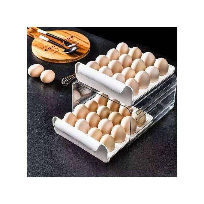 2-Tier Large Capacity Drawer-Type Egg Storage Box