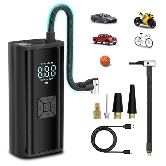 Portable Digital Tire Inflator & Smart Air Pump