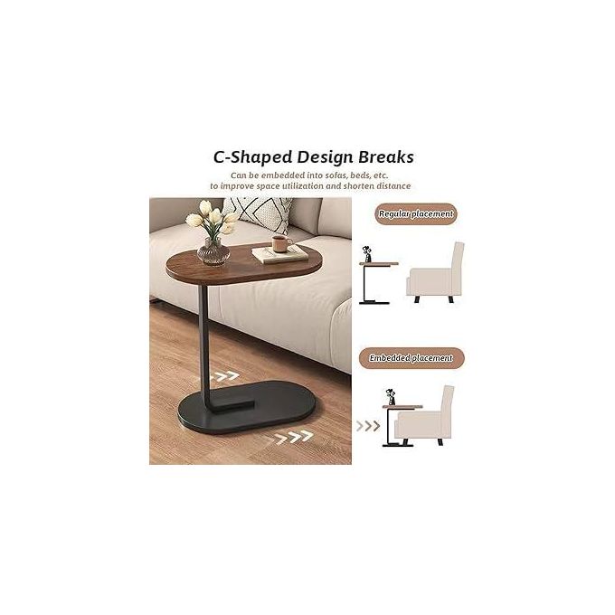 Modern S-Shaped Luxury Side Table – Space-Saving Cantilever Coffee & Laptop Desk