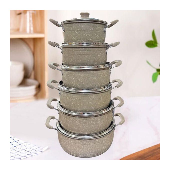 7-Piece Premium Granite Non-Stick Cookware Set