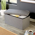 Collapsible storage ottoman bench