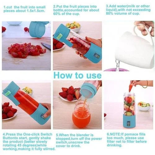 Portable USB juicer/smoothie blender
