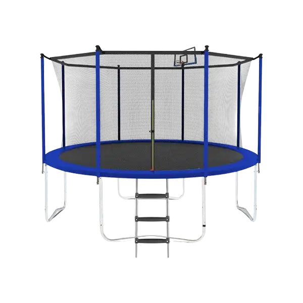 Premium Heavy-Duty Outdoor Trampoline with Safety Enclosure & Basketball Hoop (12 FT, 10 FT)