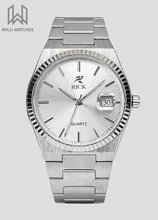 Rick Quartz Steel Dress Watch – Deep Blue Dial