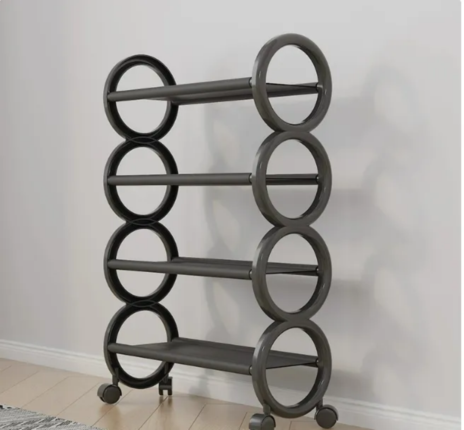 Modern Rolling Shoe Rack – Space-Saving Multi-Tier Storage Organizer