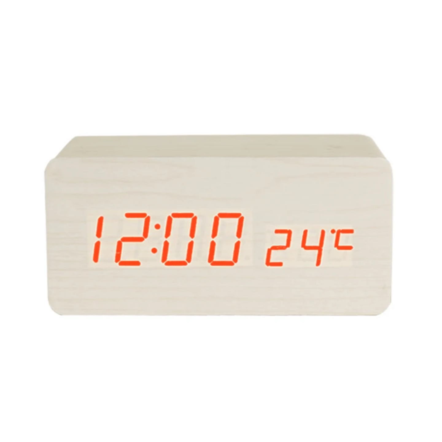 Multi-Functional Wooden LED Digital Alarm Clock