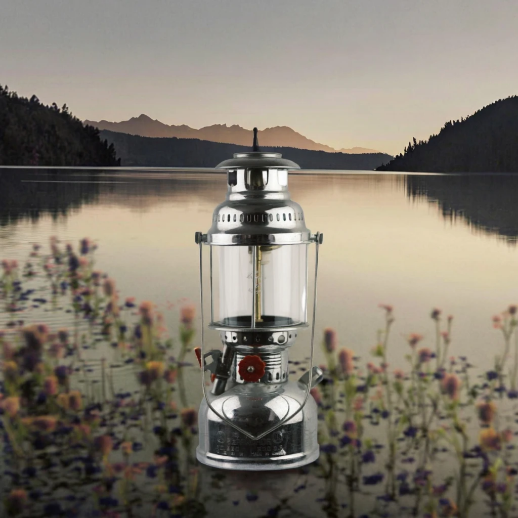 Chrome Pressure Mantle Hurricane Lantern & Storm Lamp