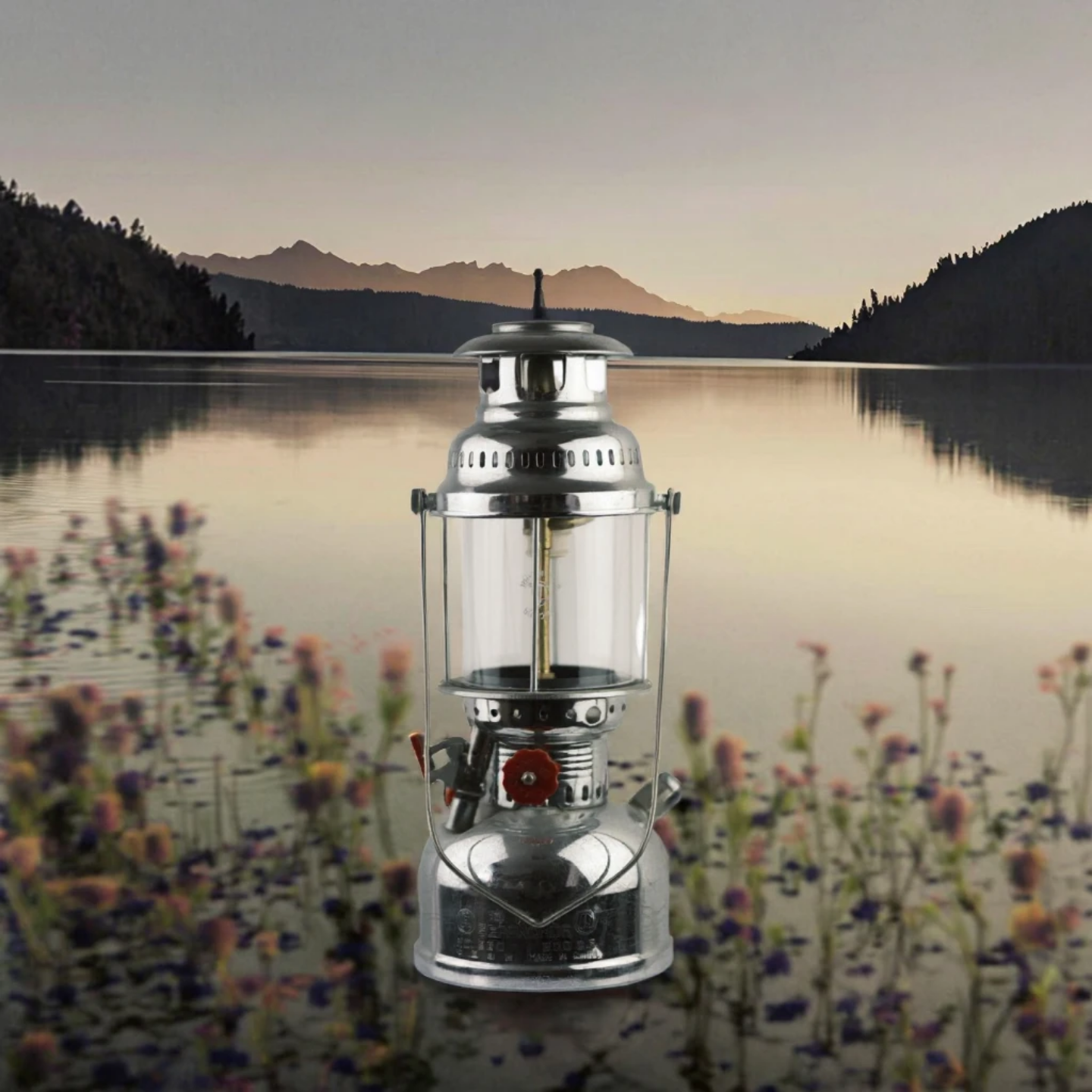 Chrome Pressure Mantle Hurricane Lantern & Storm Lamp