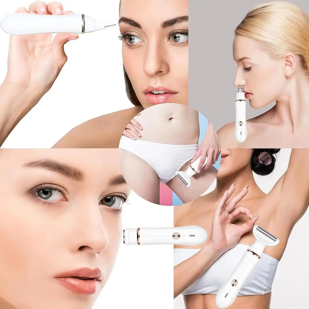 4-in-1 Rechargeable Women's Electric Shaver & Personal Grooming Kit
