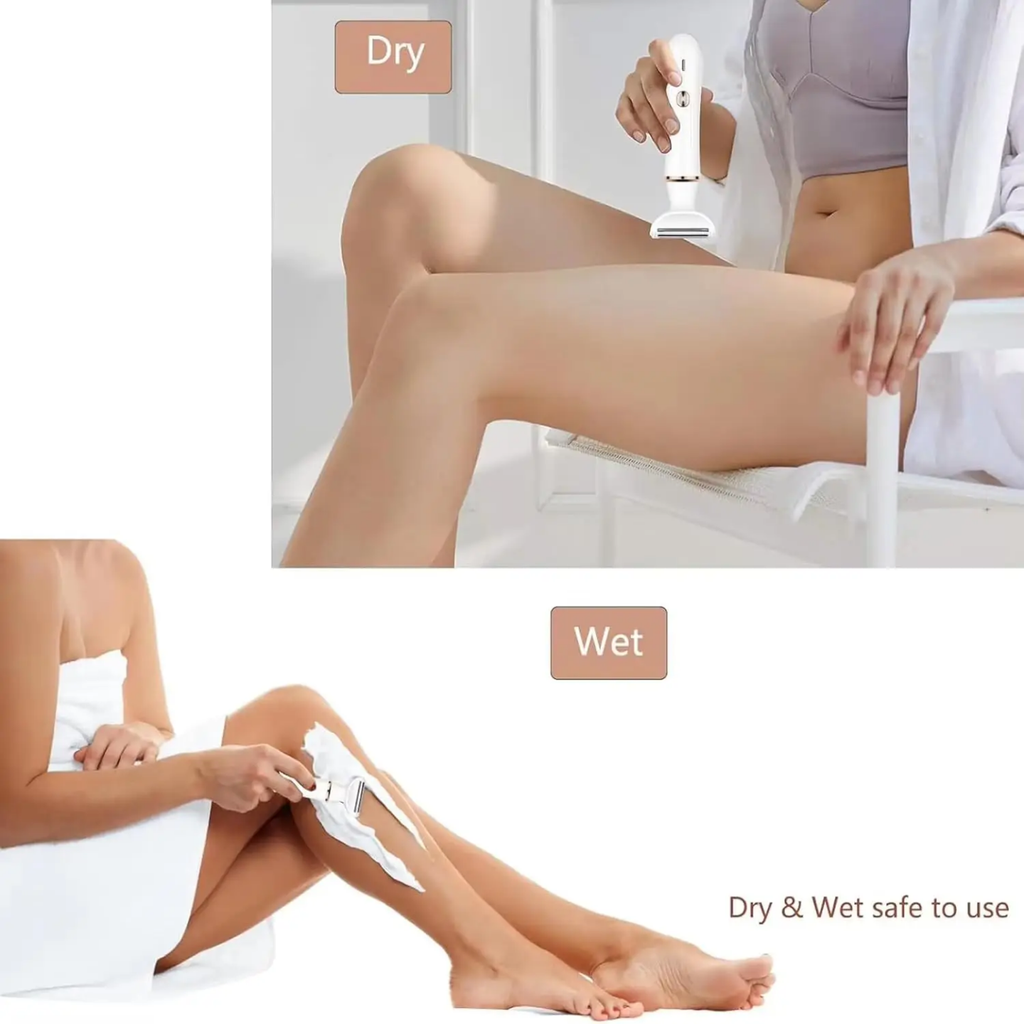 4-in-1 Rechargeable Women's Electric Shaver & Personal Grooming Kit