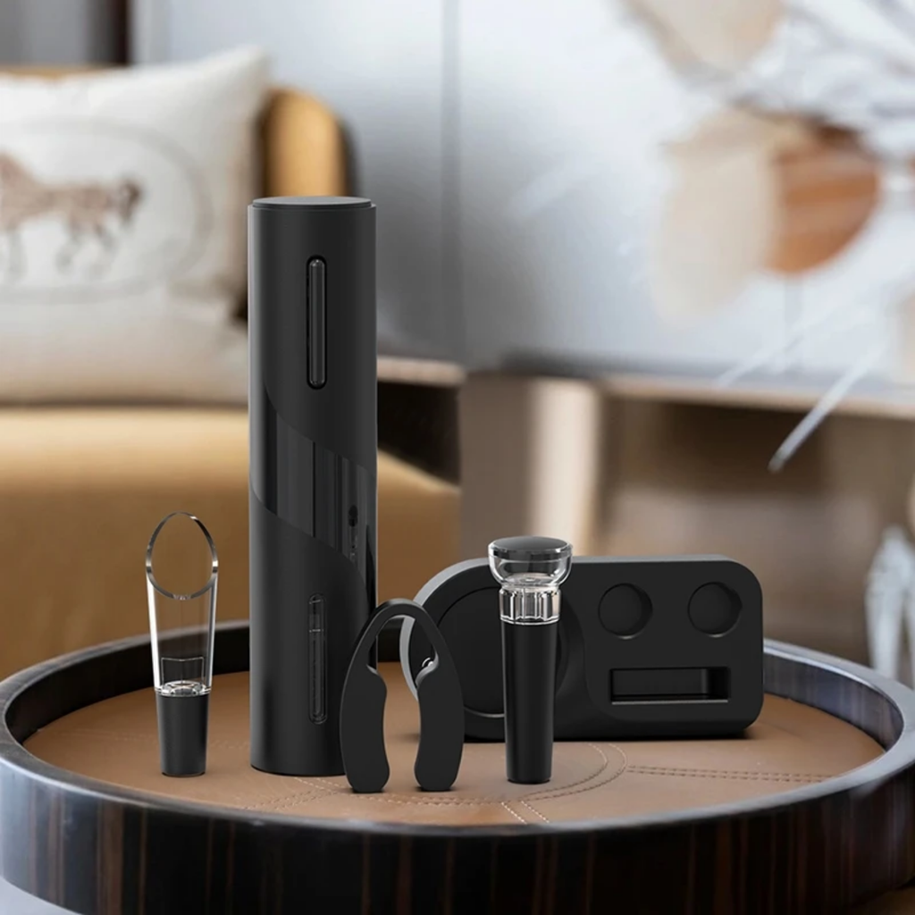 Electric Wine Opener & 5-Piece Accessory Gift Set