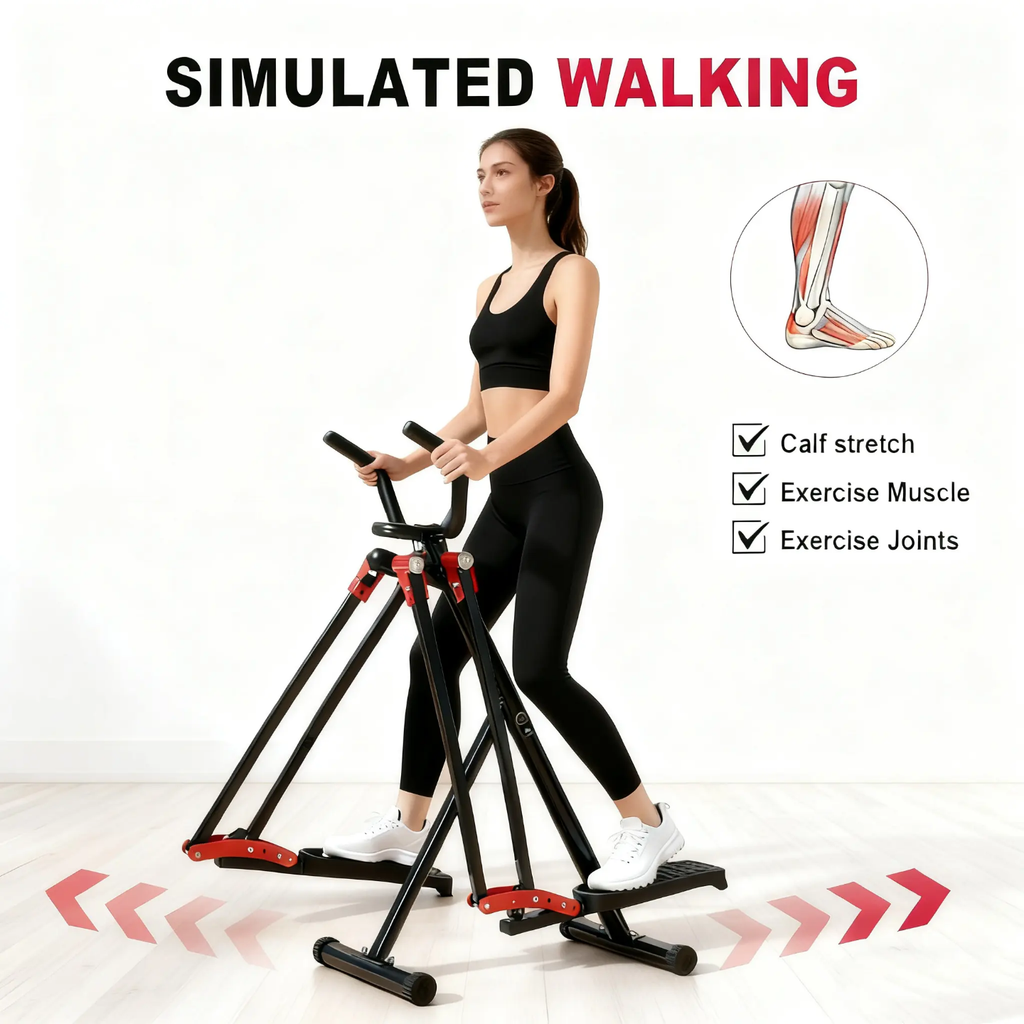 Foldable Air Walker & Glider Fitness Exercise Machine