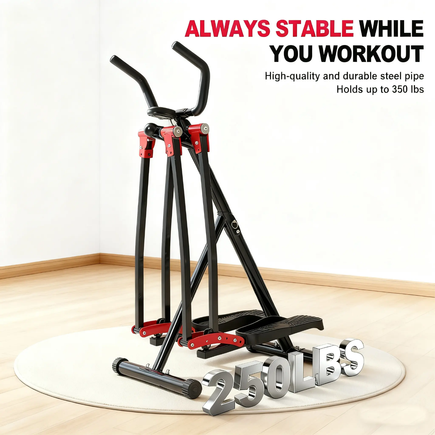 Foldable Air Walker & Glider Fitness Exercise Machine