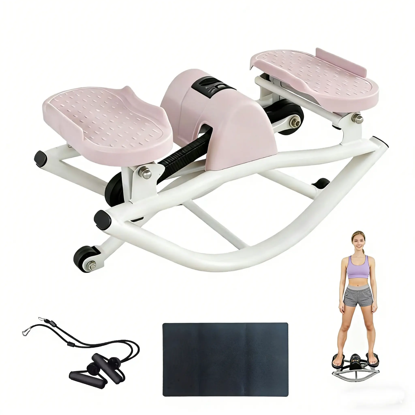 Core Twisting & Abdominal Exercise Machine with Resistance Bands