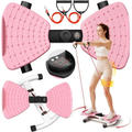 Dual-Platform Waist Twisting & Core Workout Machine with Resistance Bands