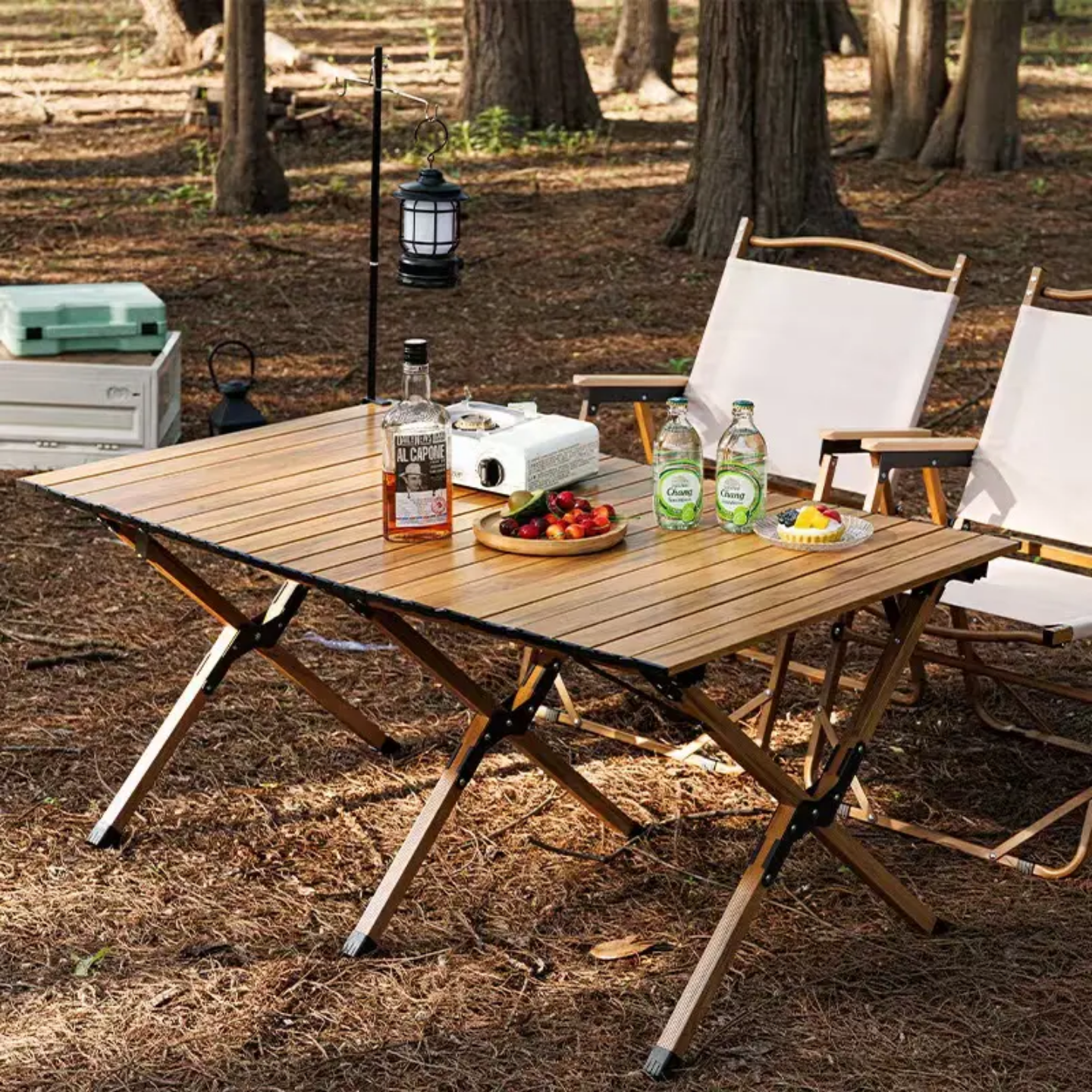 Foldable Wooden Outdoor Camping & Picnic Table (90cm x 60cm)