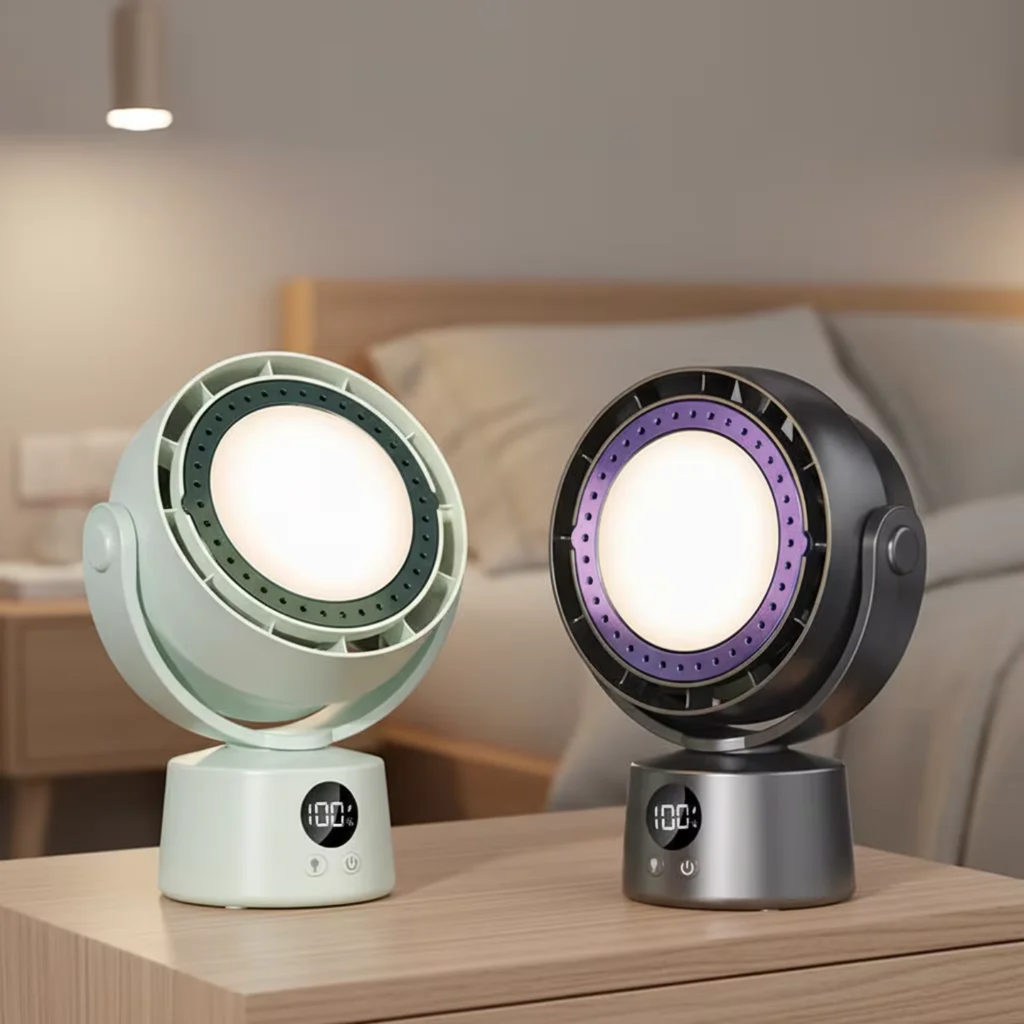 LED Light Multifunctional Desktop Cooling Fan & Night Light