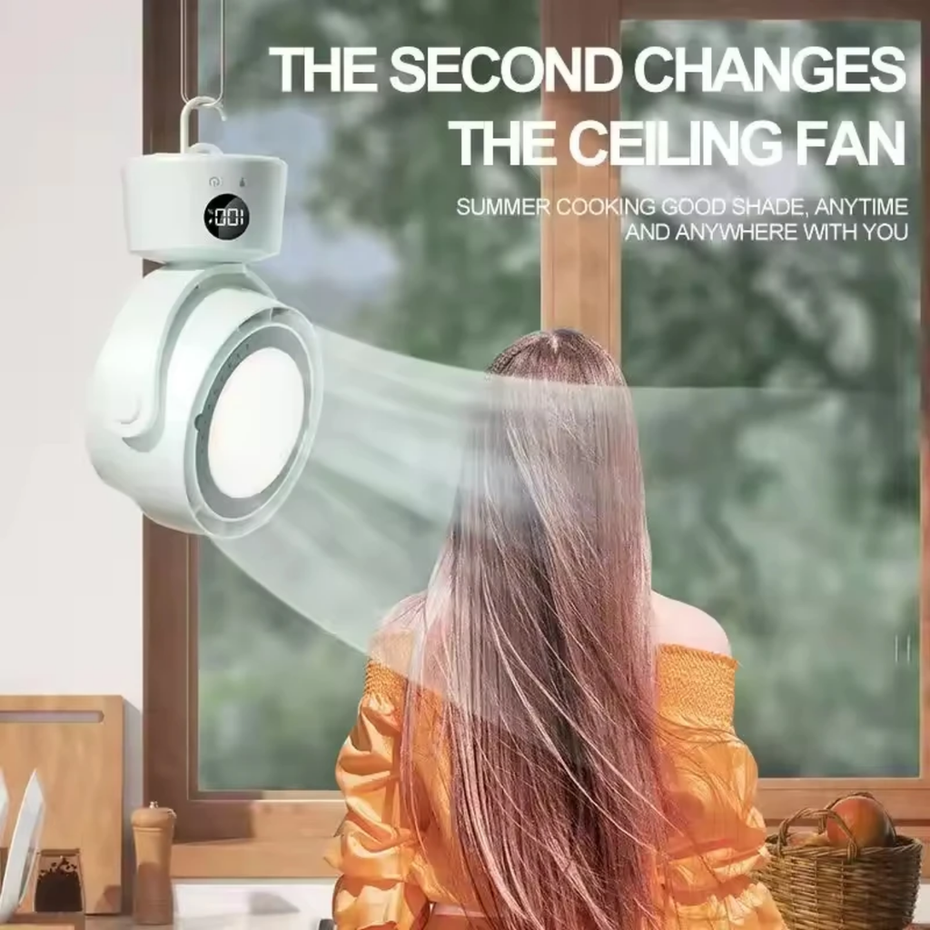 LED Light Multifunctional Desktop Cooling Fan & Night Light