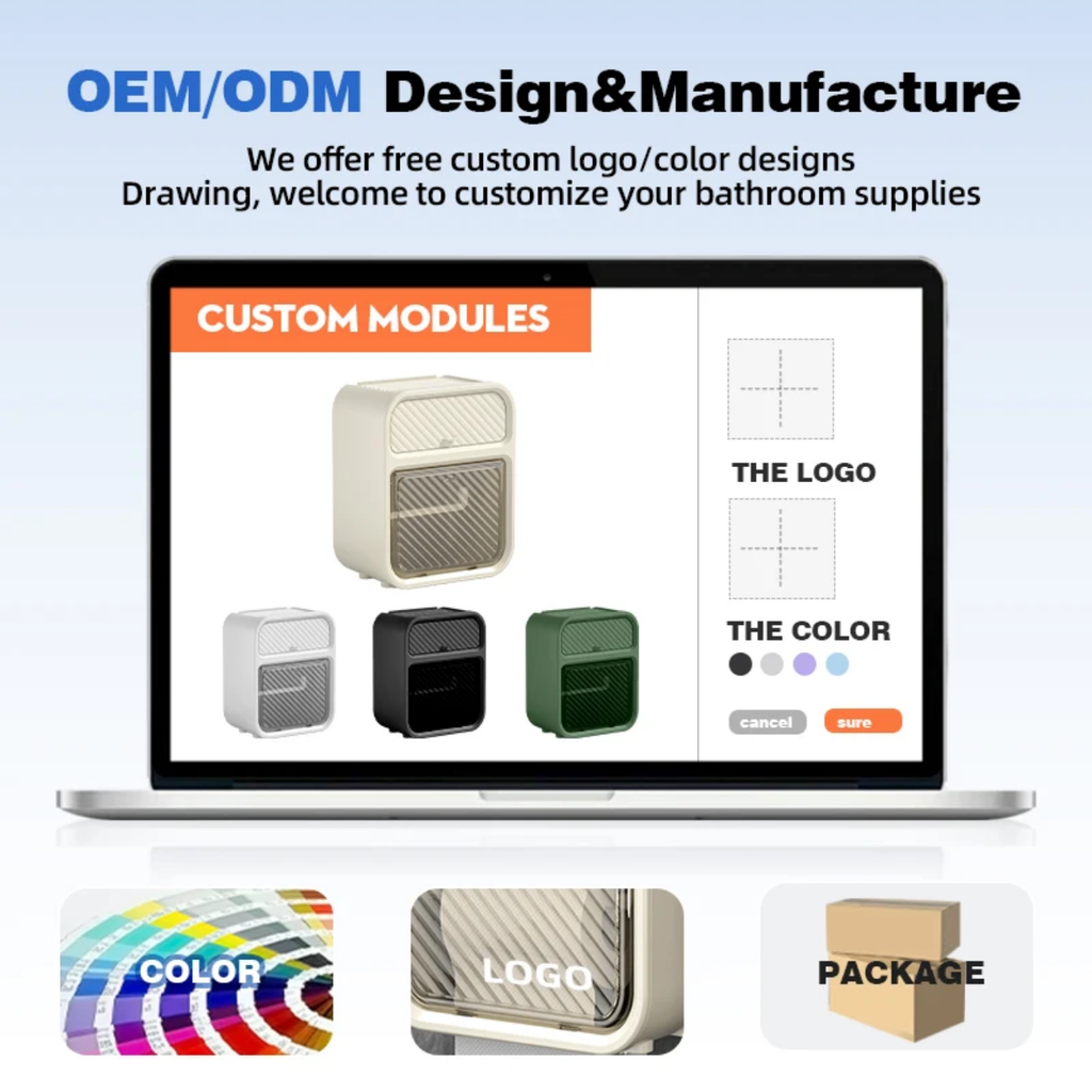 2-Layer Waterproof Wall-Mounted Tissue & Toilet Paper Storage Box