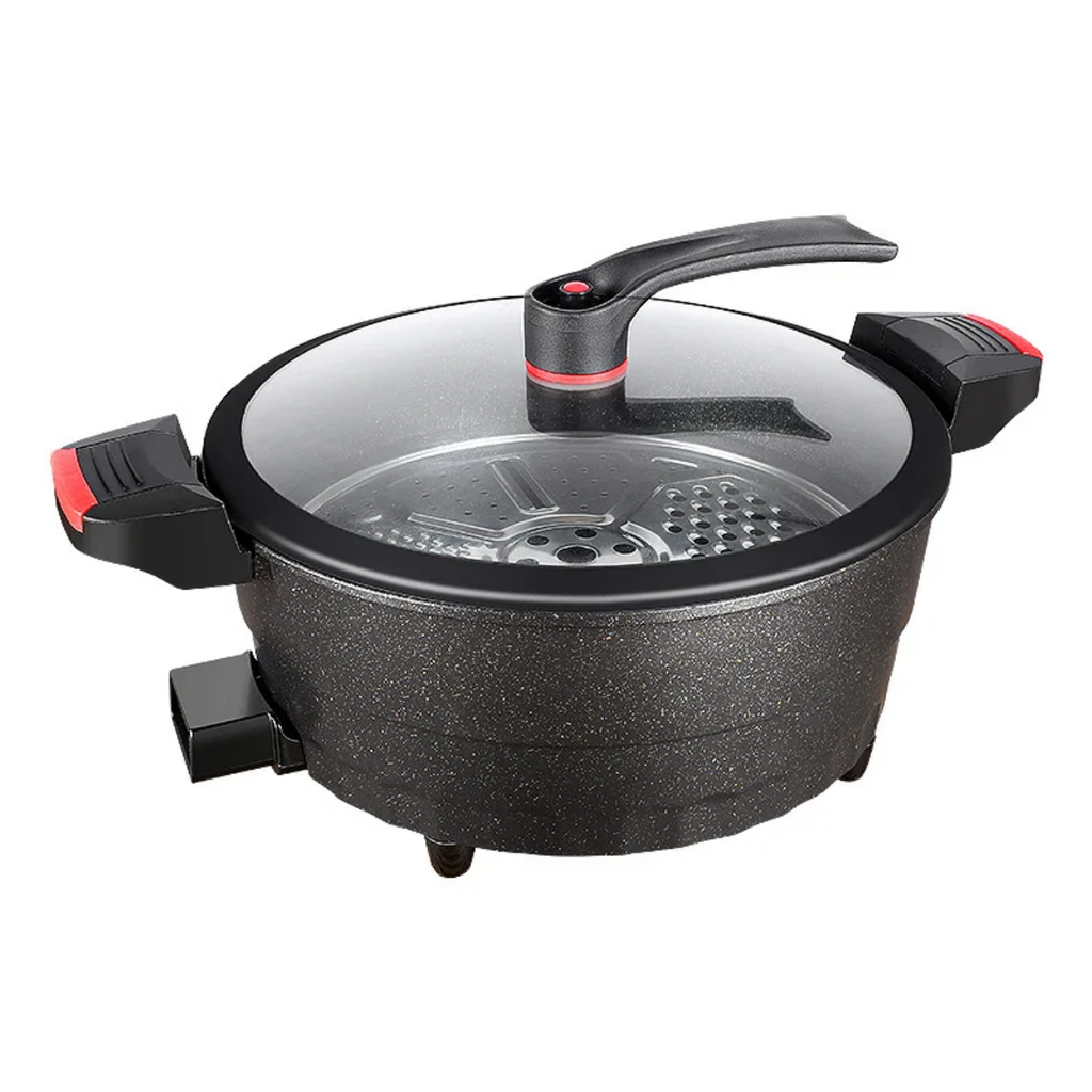 Multi-Functional Electric Hot Pot & Multi-Cooker with Steamer Tray
