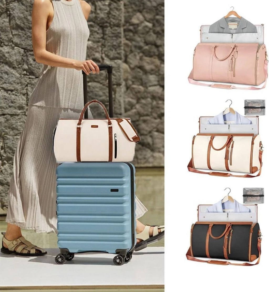 2-in-1 Convertible Garment Duffel Bag & Travel Luggage