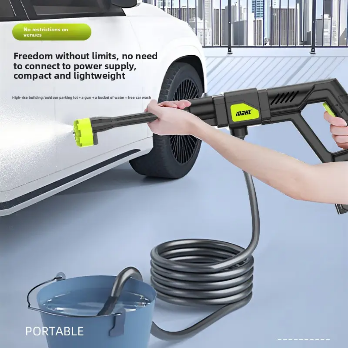 MDHL 48V Cordless High-Pressure Car Washing & Cleaning Gun