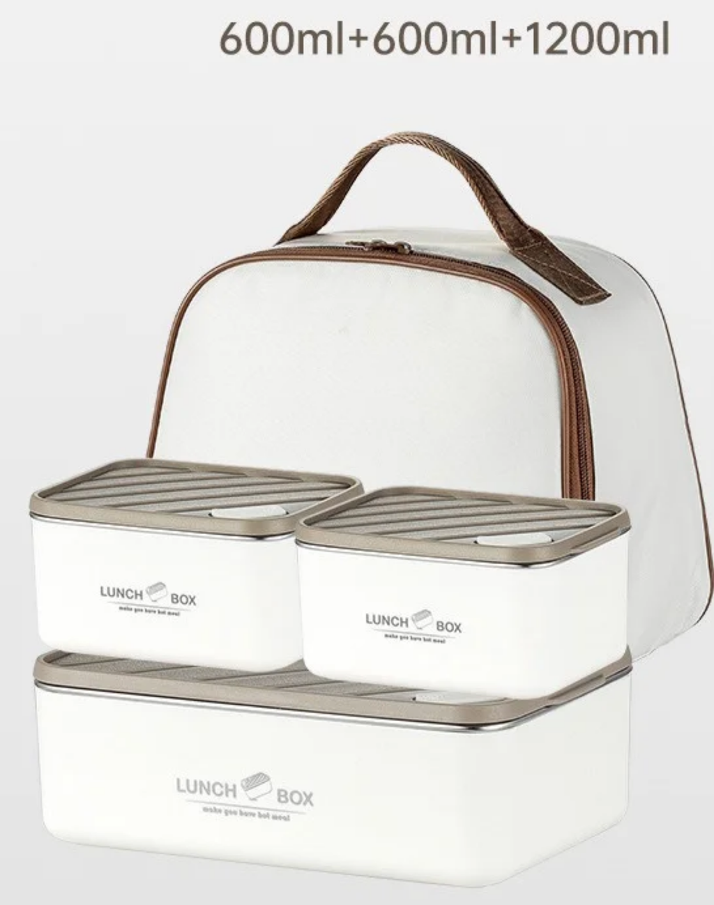 Multi-Compartment Insulated Bento Lunch Box Set with Bag