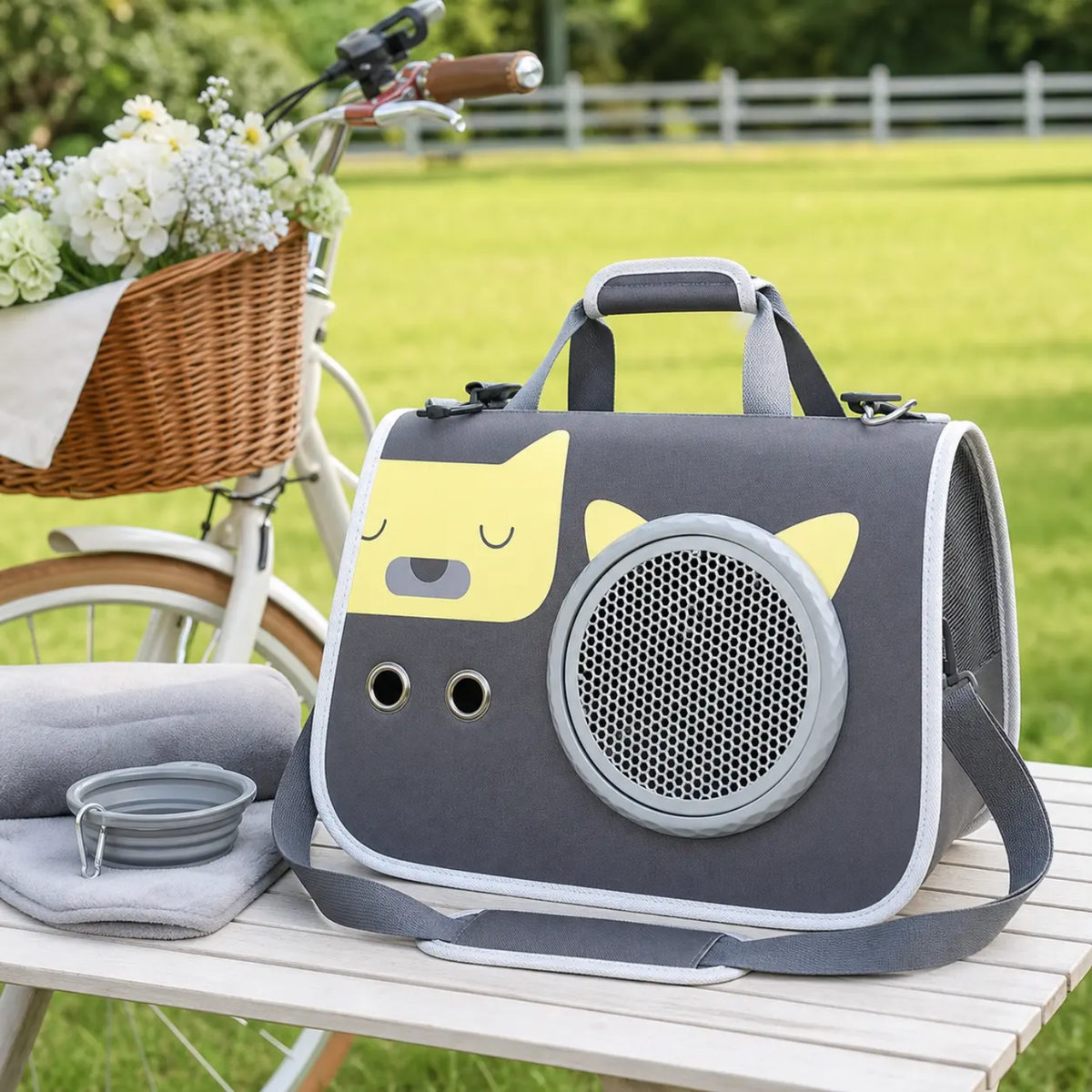 Portable Breathable Pet Carrier Bag with Mesh Ventilation