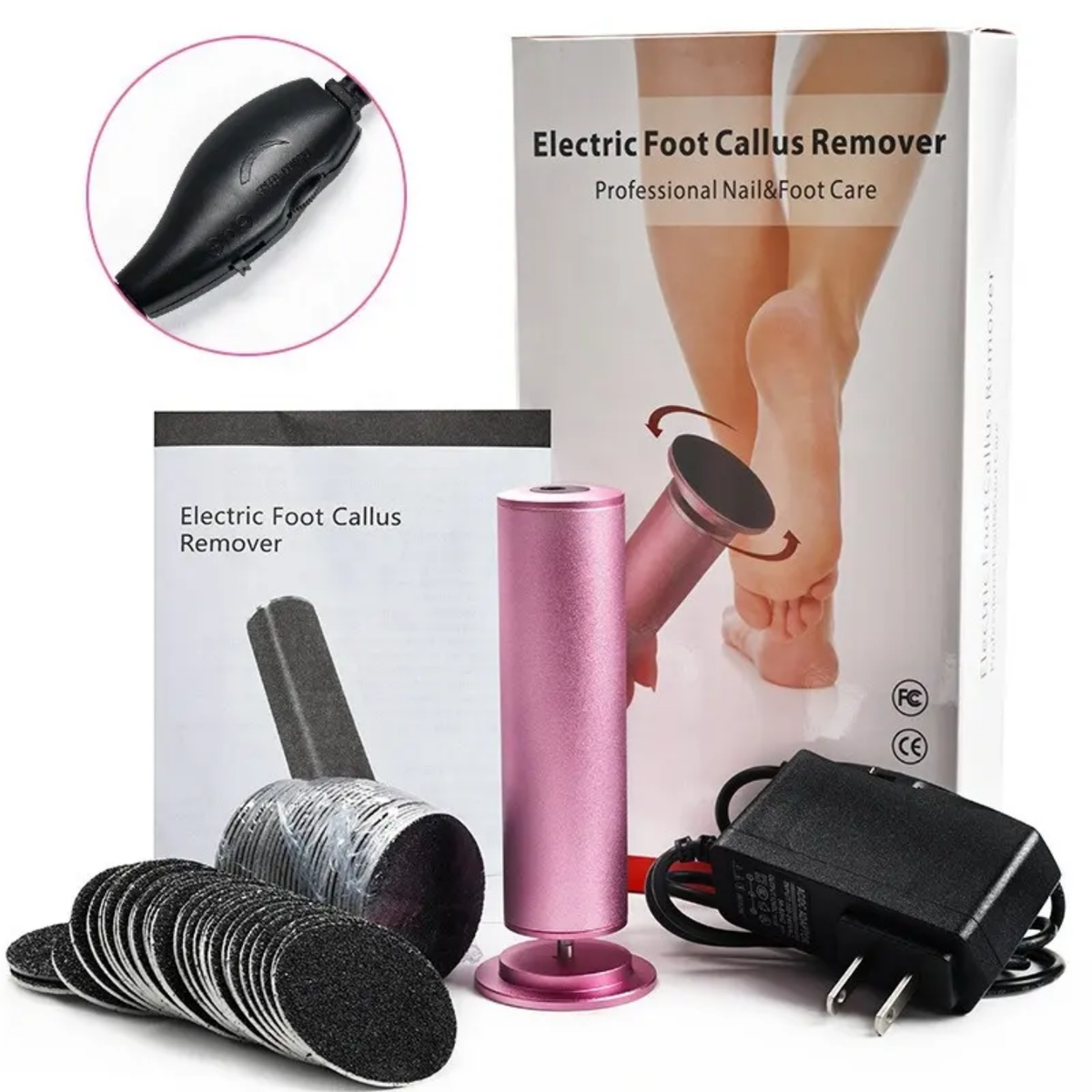 Electric Foot Callus Remover & Pedicure File Set