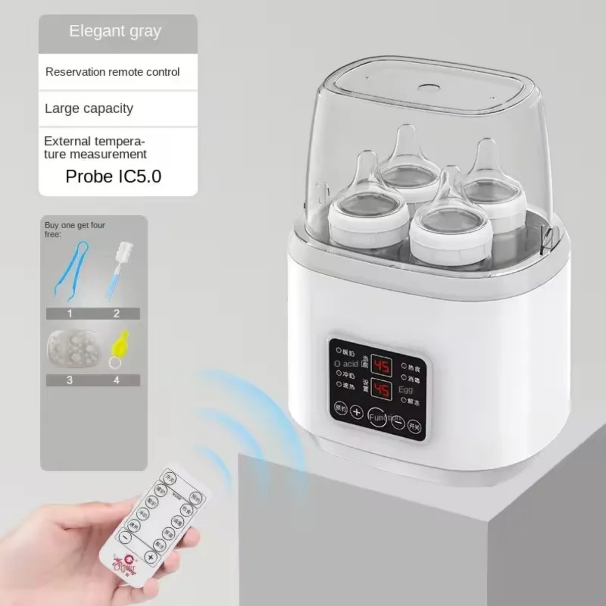 Multi-Function Baby Bottle Warmer & Sterilizer with Remote