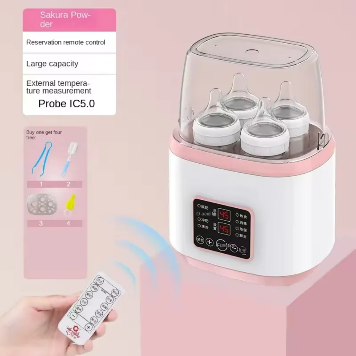 Multi-Function Baby Bottle Warmer & Sterilizer with Remote