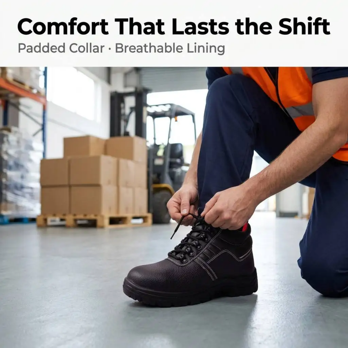Heavy-Duty Steel Toe Safety Work Boots