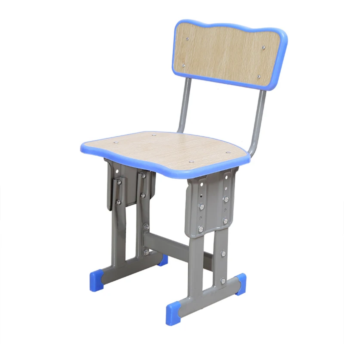 Double Student Desk and Chair Set with Storage Compartment