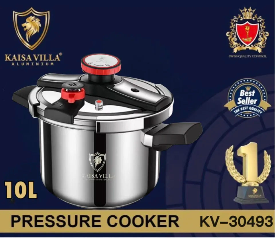 KAISA VILLA Stainless Steel Pressure Cooker – Multi-Size Selection