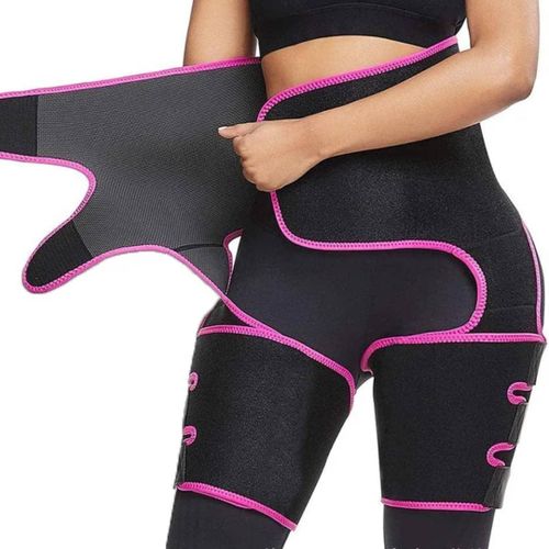 3-in-1 High-Waist & Thigh Trimmer Fitness Sweat Shaper