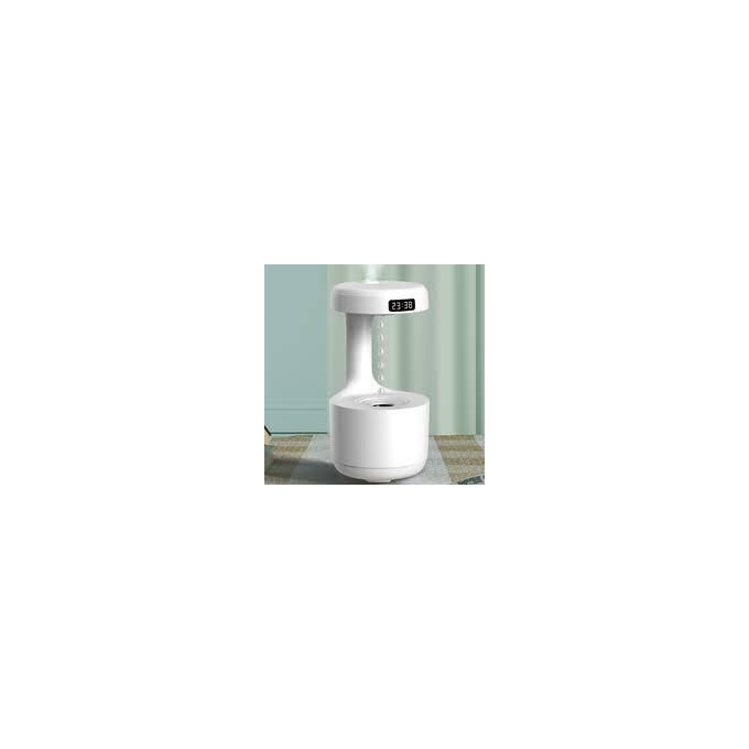 Anti-Gravity Water Drop Humidifier & Desktop Clock