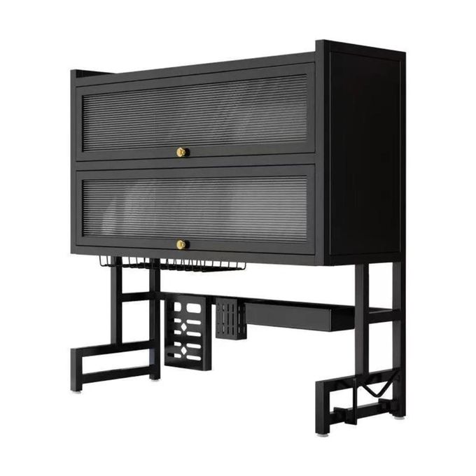 2 Layers Over The Sink Dish Rack - Double Sized Sink ( Not Assembled) -Black