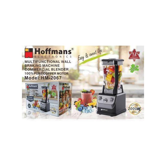 Hoffmans Multifunctional Commercial Blender (Wall-Breaking Machine) - 2000W 100% Pure Copper Motor HM-2067