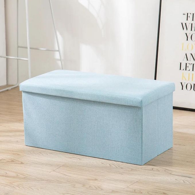 Collapsible storage ottoman bench
