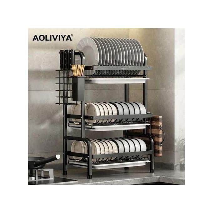 3-layer Kitchen Rack - Black