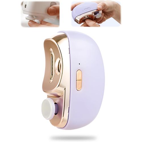 3 in 1 Automatic Electric Nail Clipper with Polishing, 2025 Electric Nail Trimmer, Upgrade Two-Speed Adjustment Electric Toe Nail Clippers Nail Cutter with Light for Baby Adult and Seniors
