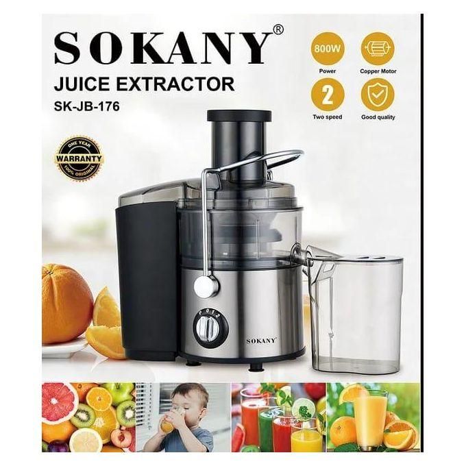 Sokany Commercial Slow Juicer And Blender Extractor With Crystal Display Stainless Steel - Multicolor