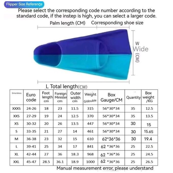 Swimming Flippers Silicone Frog Shoes Children and young Adults- Multicolour (Different sizes)