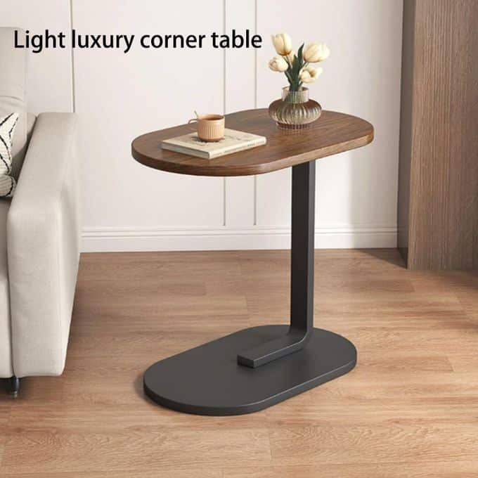 Modern S-Shaped Luxury Side Table – Space-Saving Cantilever Coffee & Laptop Desk