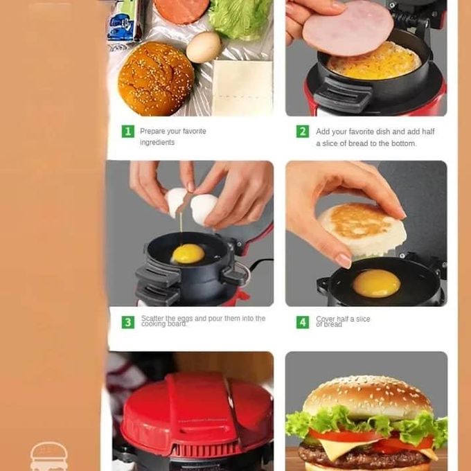 RAF Electric Burger & Breakfast Sandwich Maker (Model R.666)