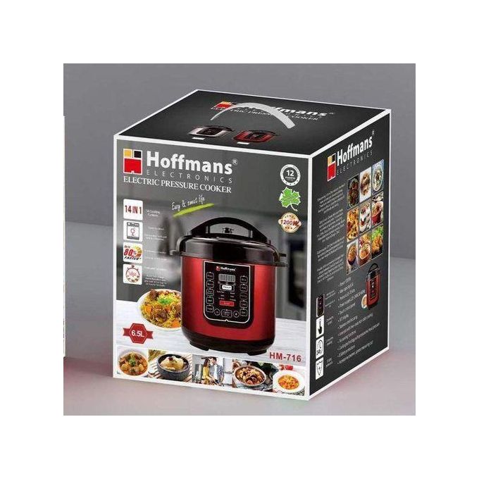 Hoffmans 6.5L Genuine 14 In 1 Digital Electric Pressure Cooker - Multicolor