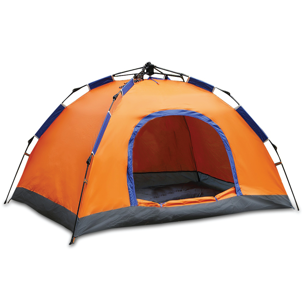 3-4 Person Orange Automatic Instant Pop-Up Tent